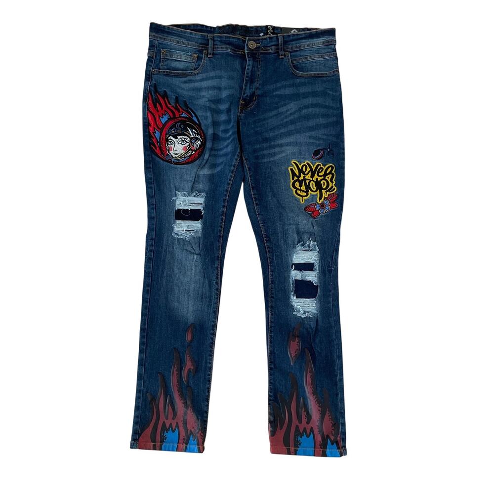 8ight dstrkt Jeans Slim Fit 36 32 Painted